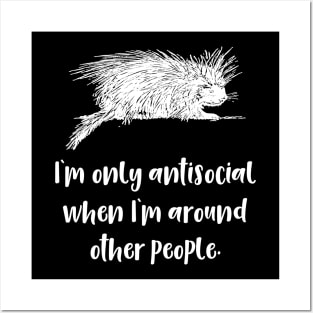 I'm Only Antisocial Around Other People Posters and Art